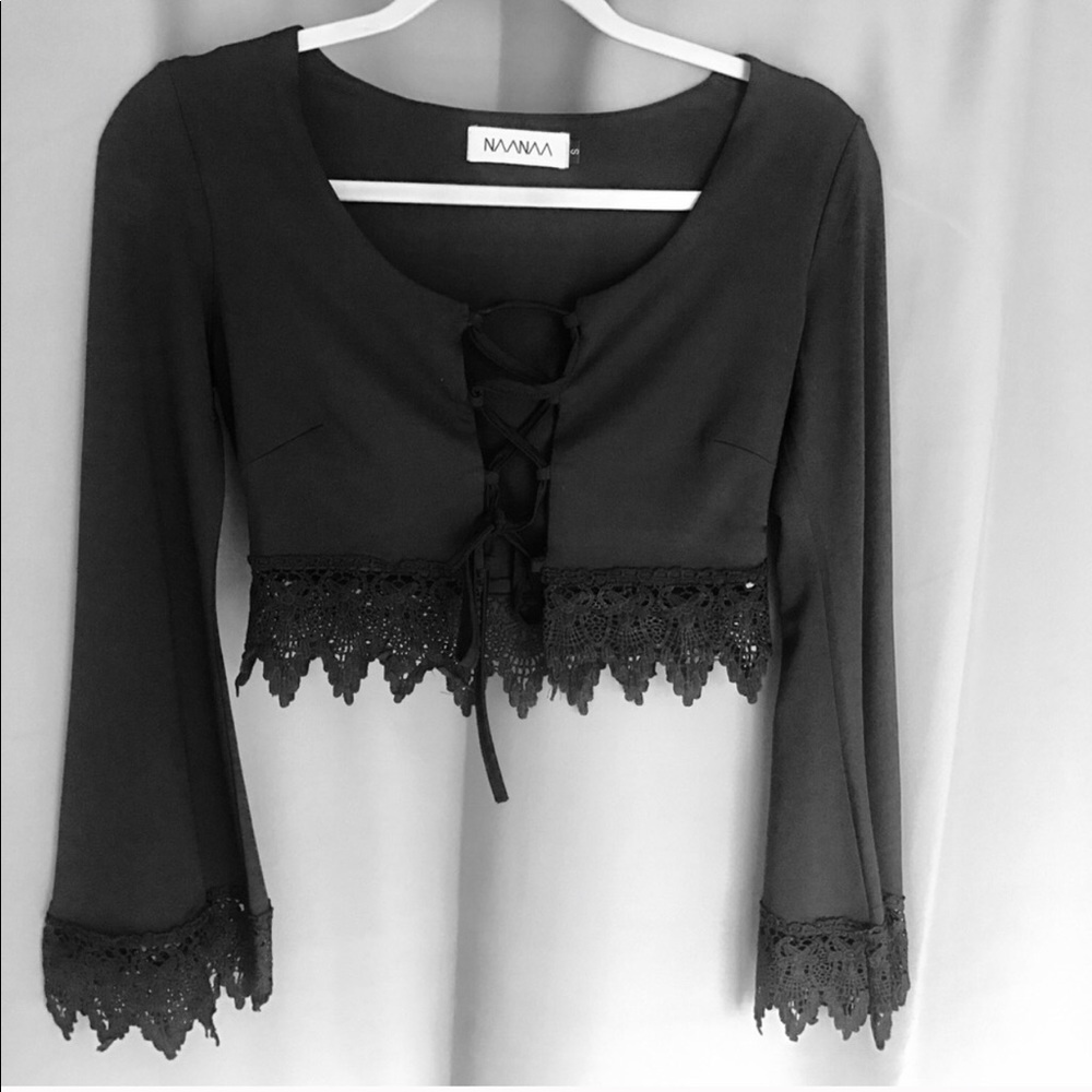 LF Lace-Up Crop Top